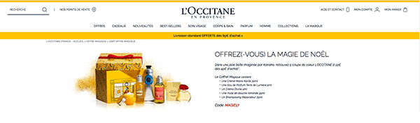 page d'accueil pour les fêtes de fin d'année