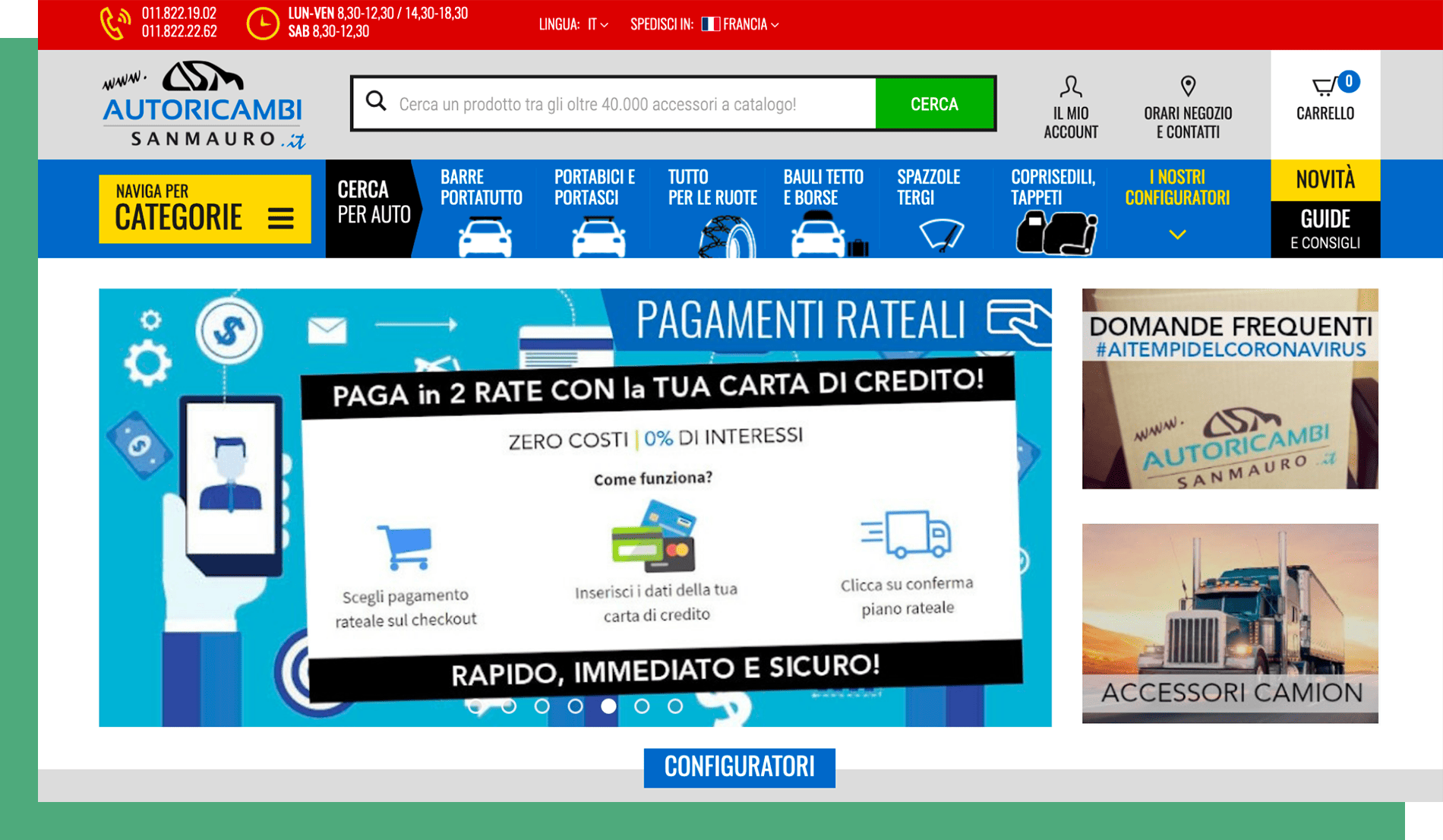 Homepage Autoricambi SanMauro