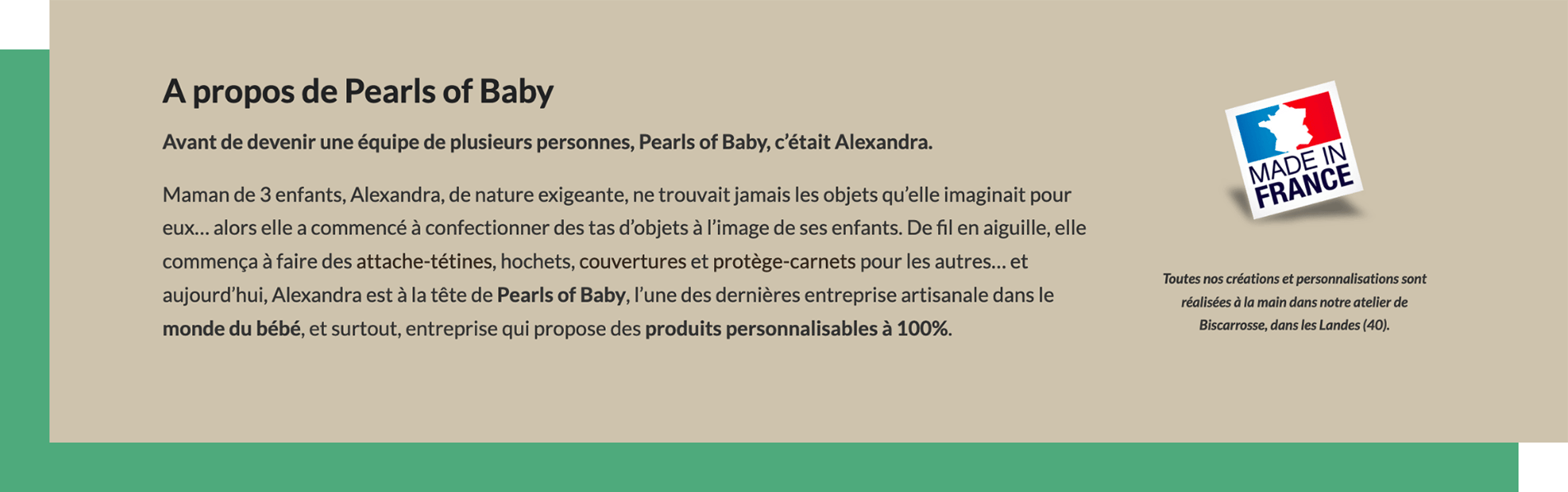 A propos Pearls of Baby