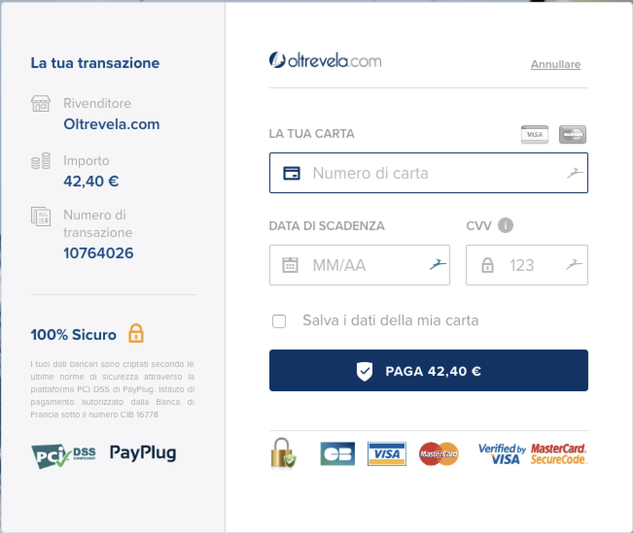 Aletrevela - one click pagamento