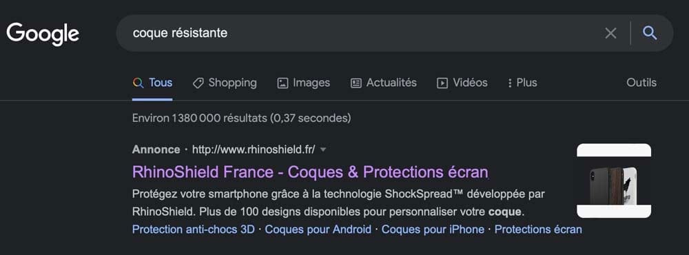 Annonce Google