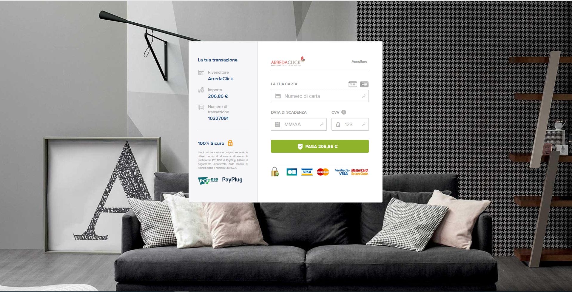 Arredaclick - payment page magento