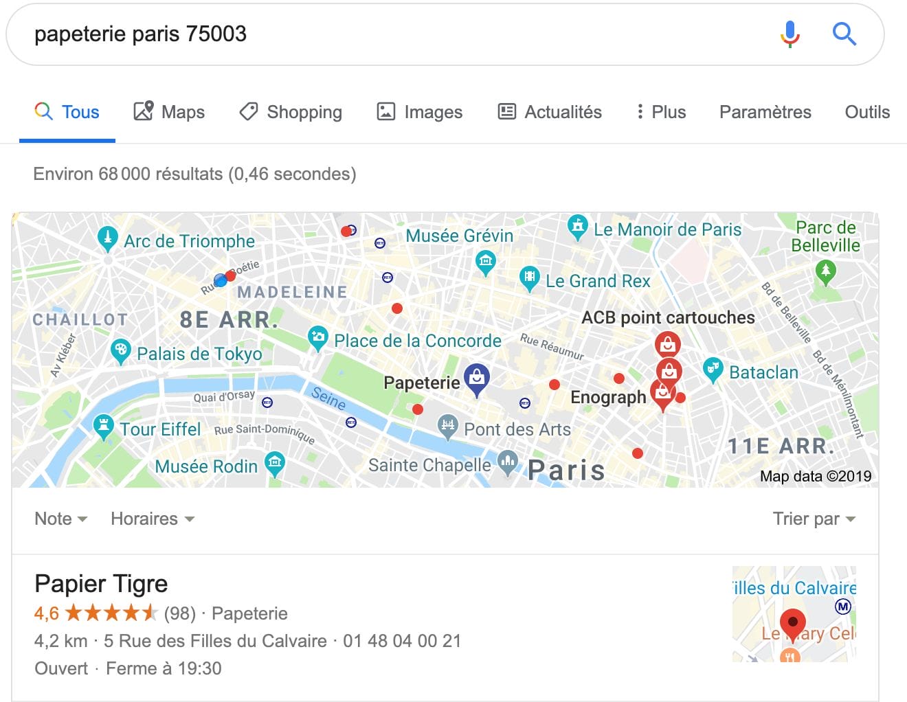 Référencement local Papier Tigre