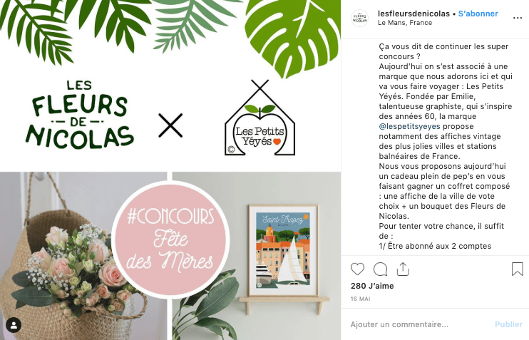 Concours Instagram Les Fleurs de Nicolas