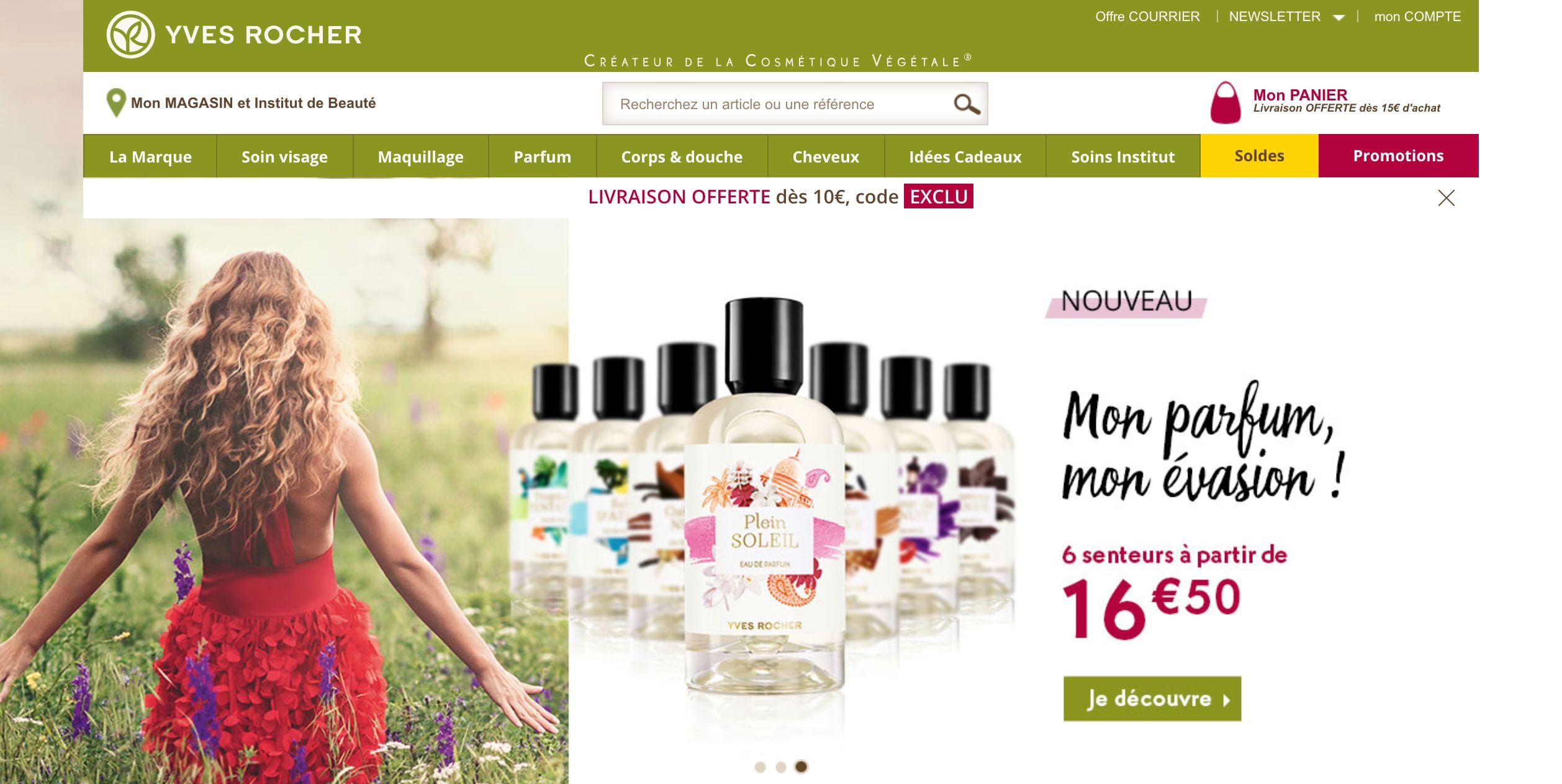 Yves Rocher, meilleure site e-commerce 2020