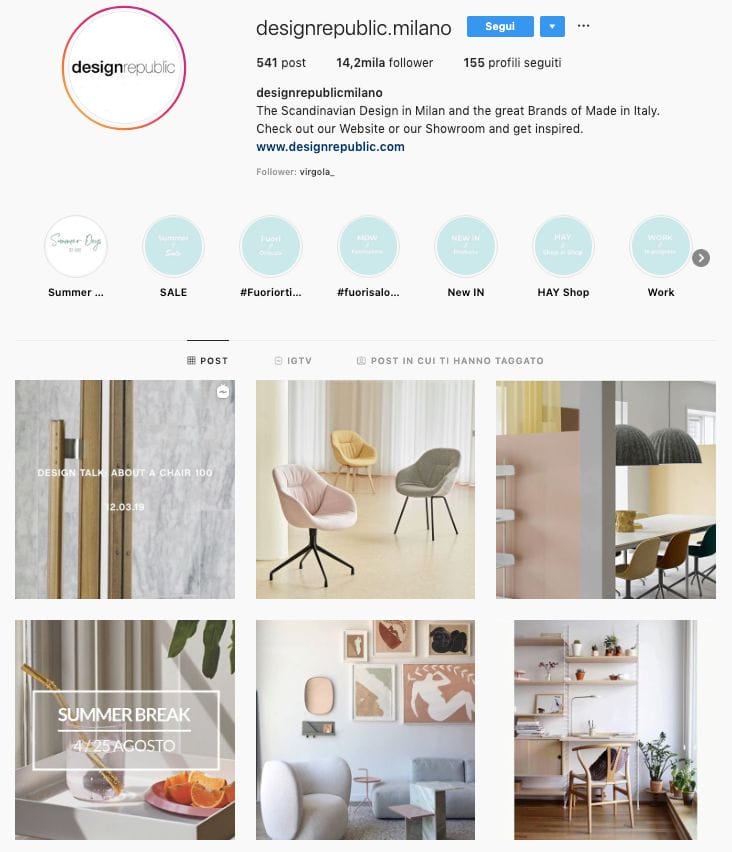Feed Instagram di Design Republic&nbsp;