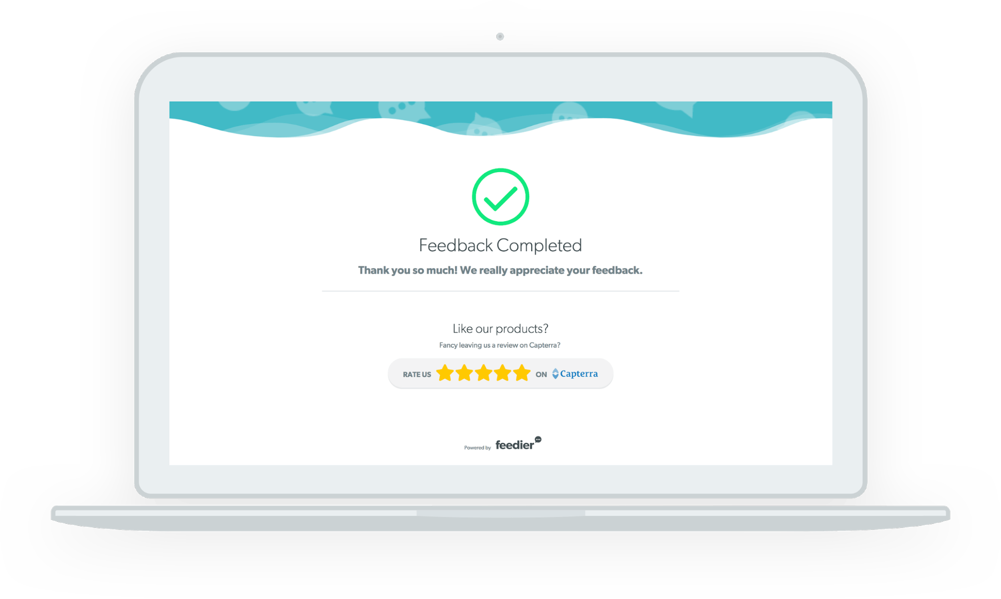Ecran "Feedback Completed"