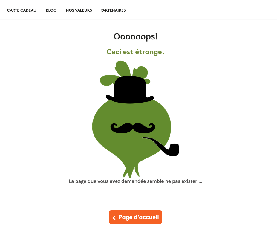 Erreur 404 Rutabago