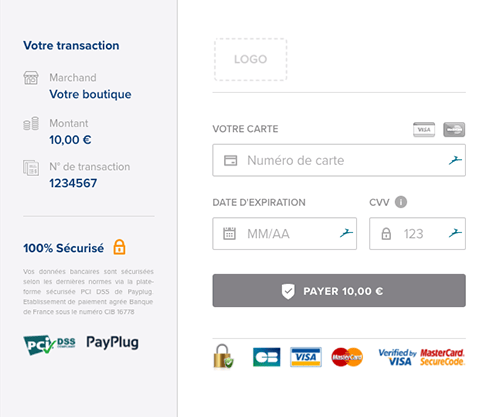 personnaliser page de paiement