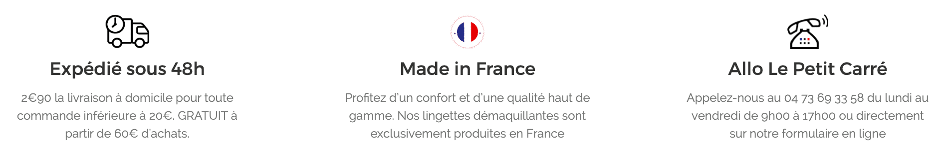 Footer Le petit carré français