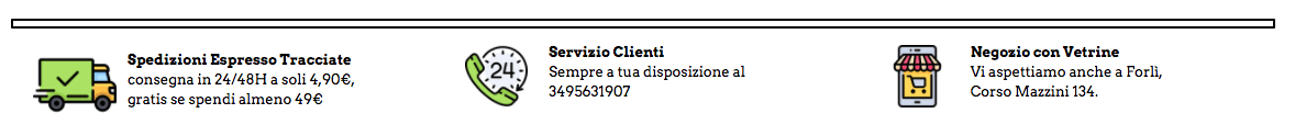 Metti in evidenza le modalità di spedizione