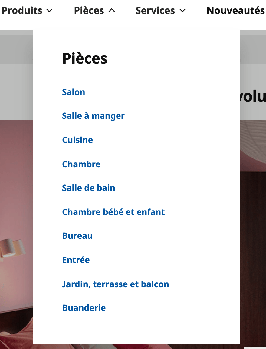 Ikea menu