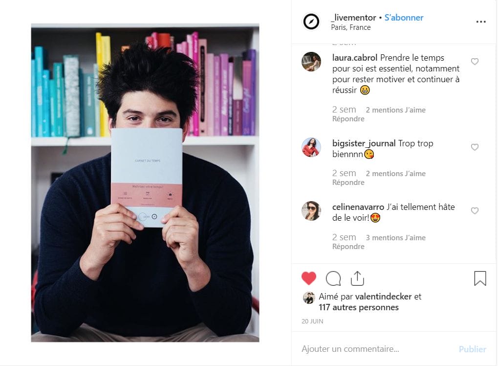 Post Instagram Livementor