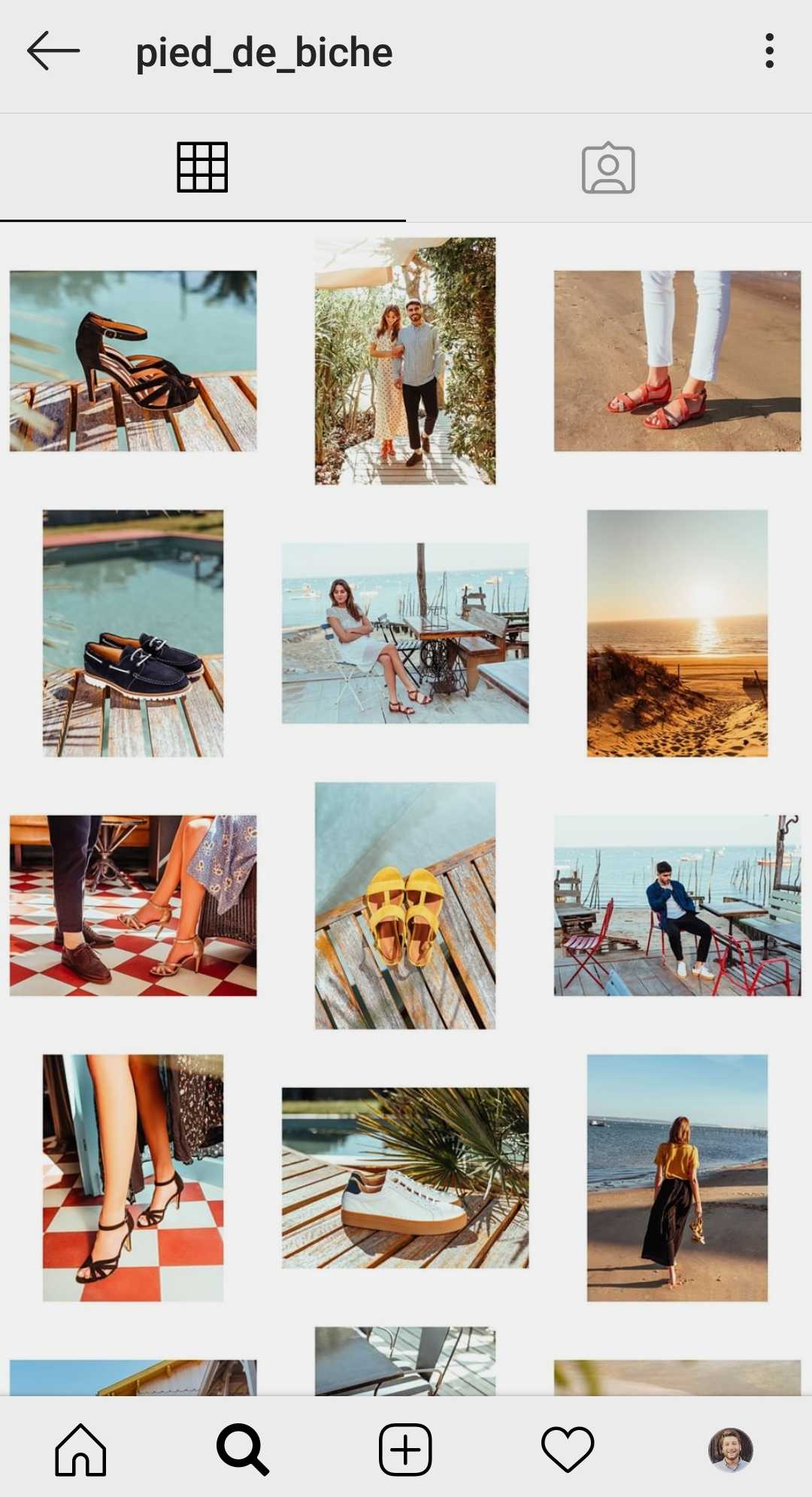 Feed Instagram de Pied de Biche