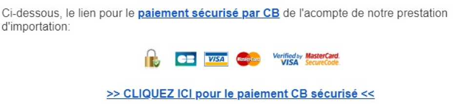 Lien de paiement