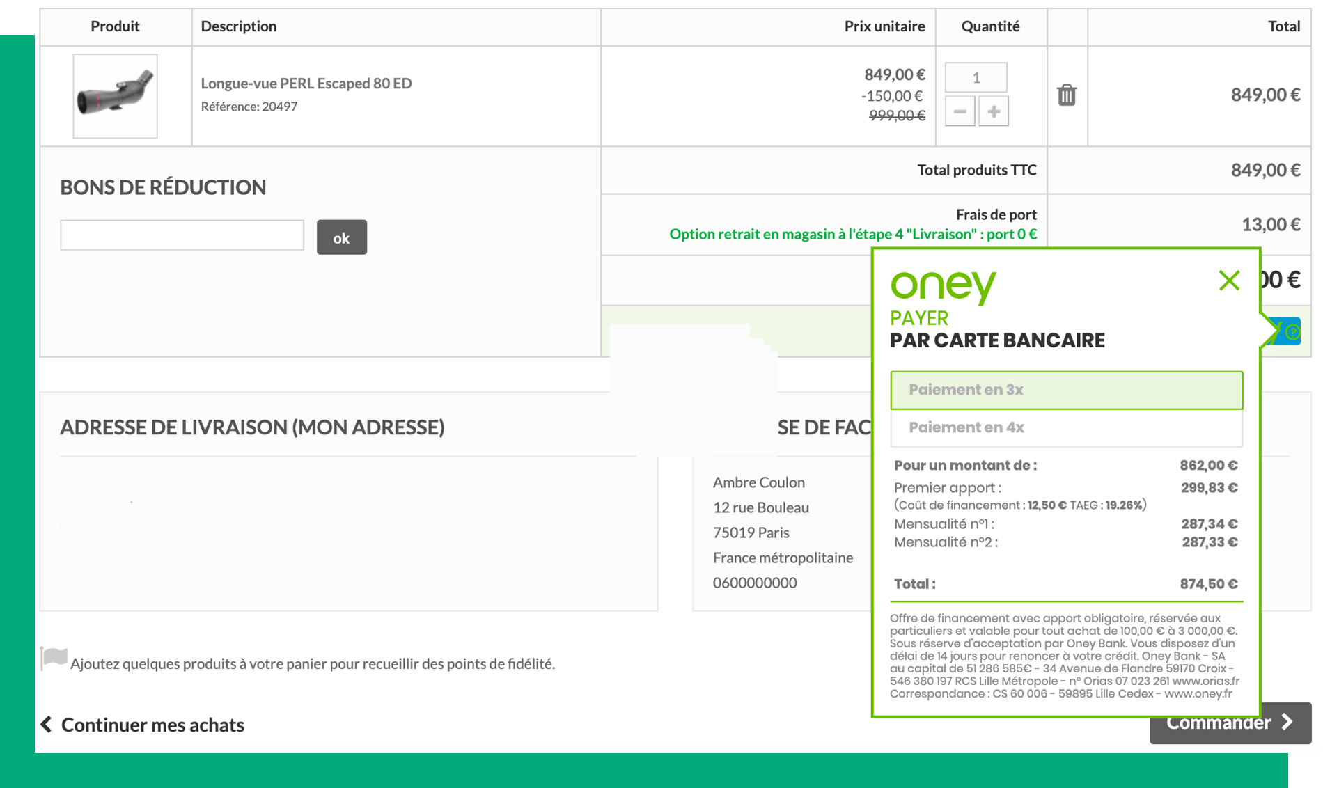 paiement fractionné