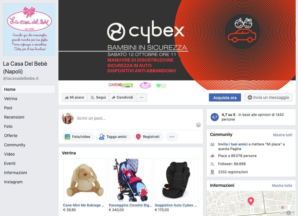 Pagina Facebook La Casa Del Bebè