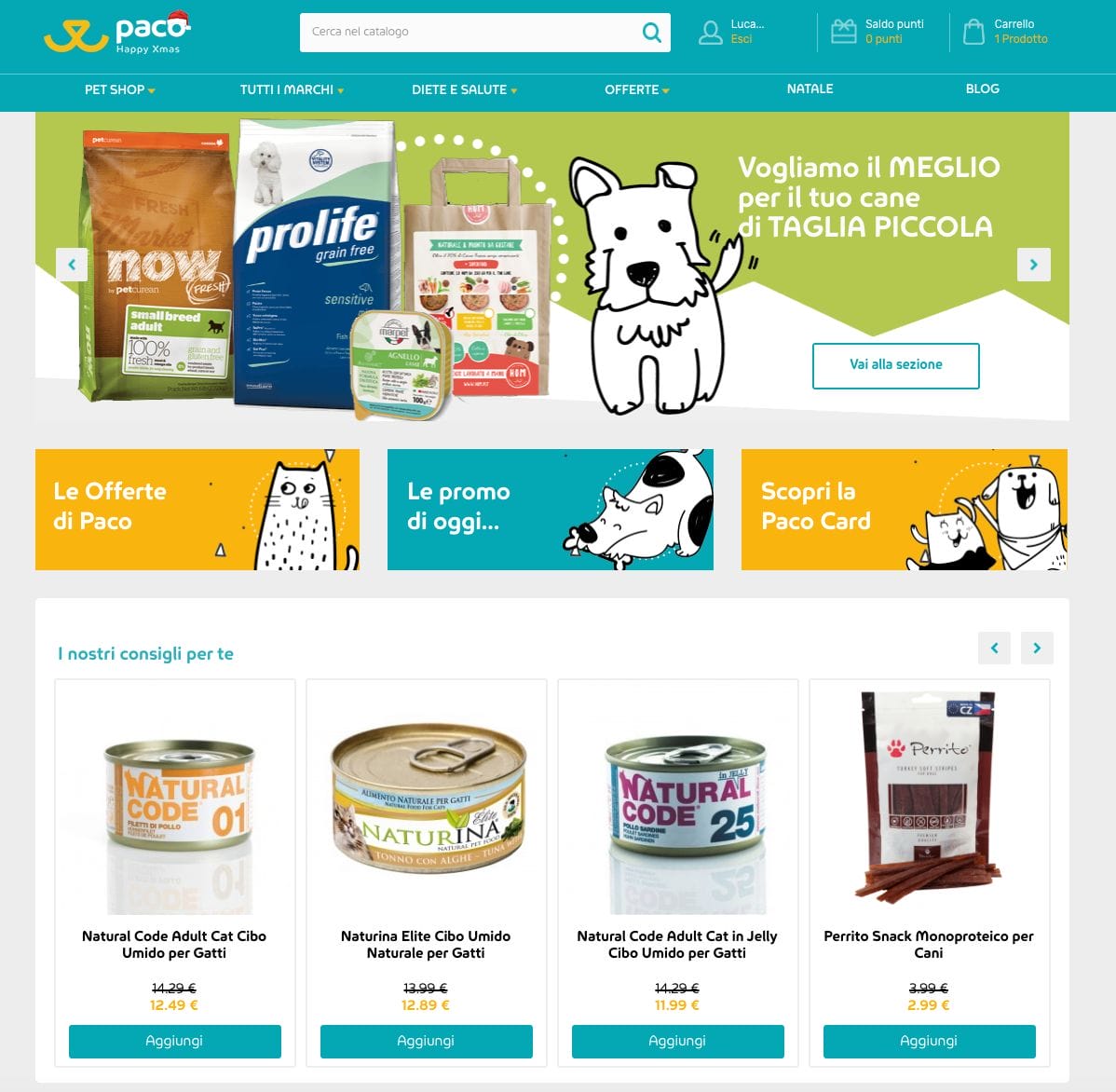 Homepage Paco Pet Shop