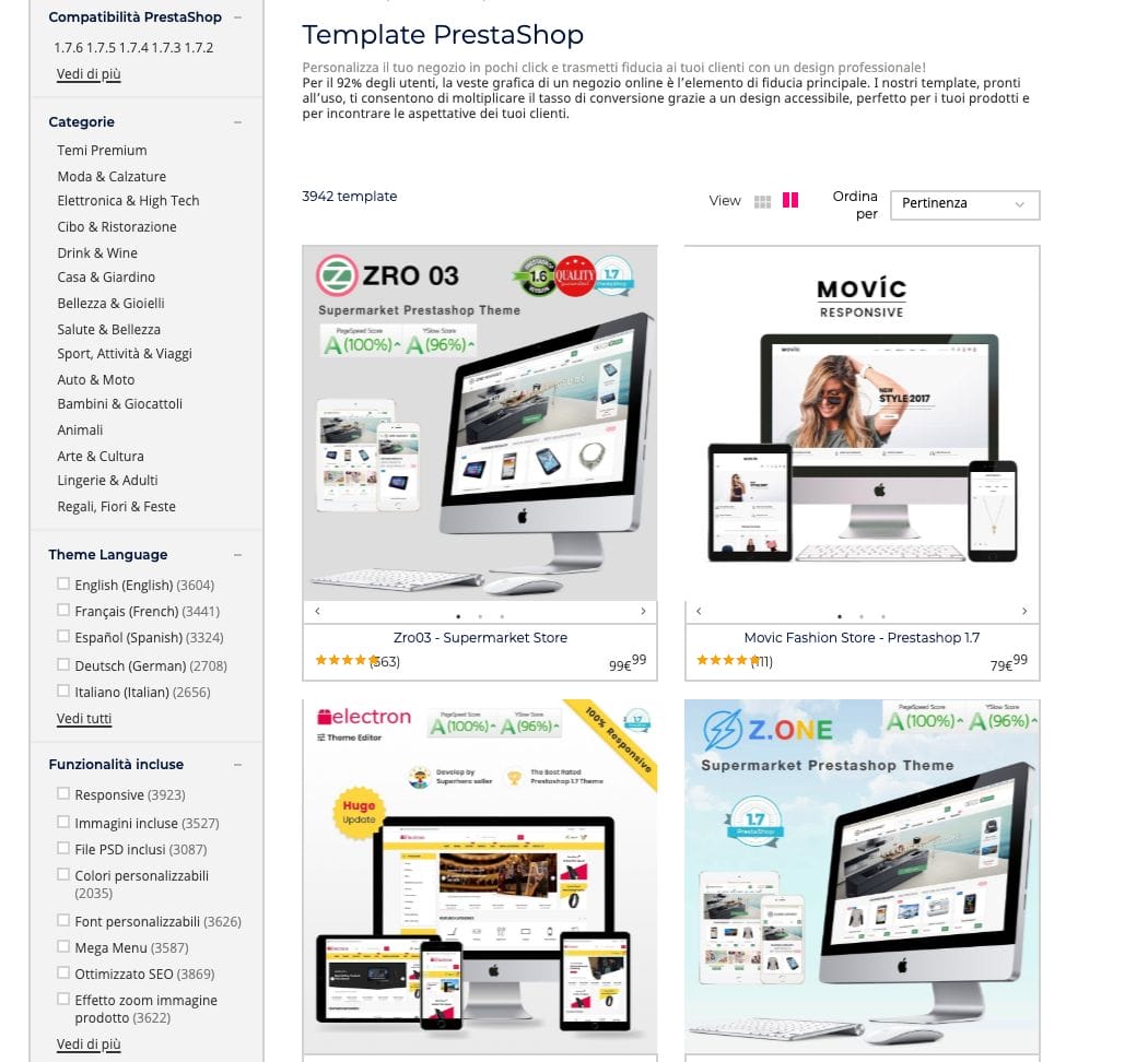 Template PrestaShop