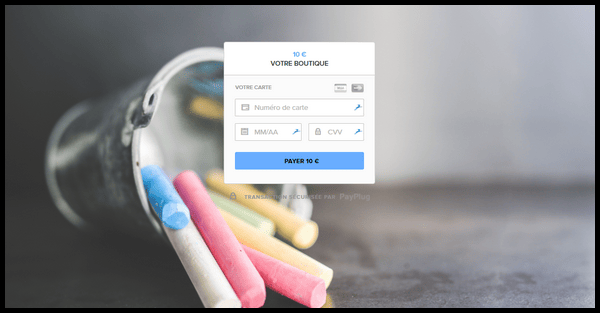aide pour personnaliser votre page de paiement