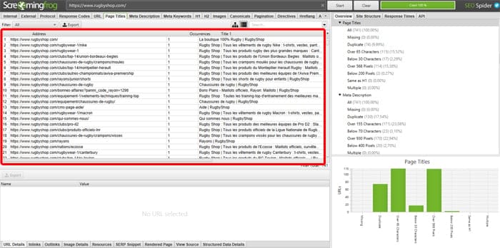 Crawl du site rugbyshop.com