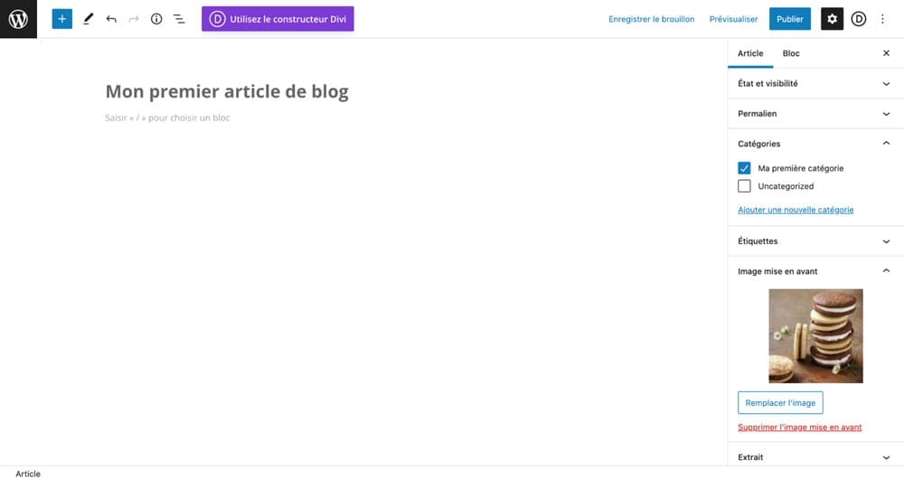 création de votre site