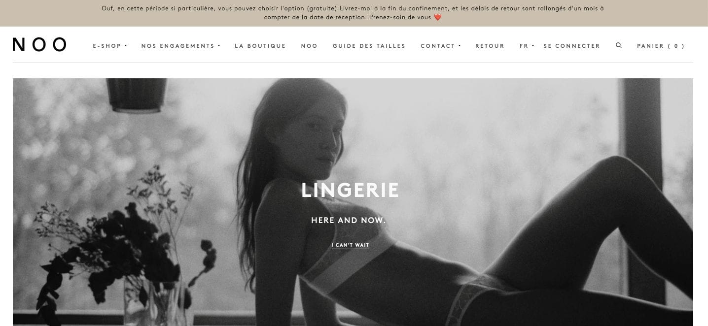 Noo lingerie accueil