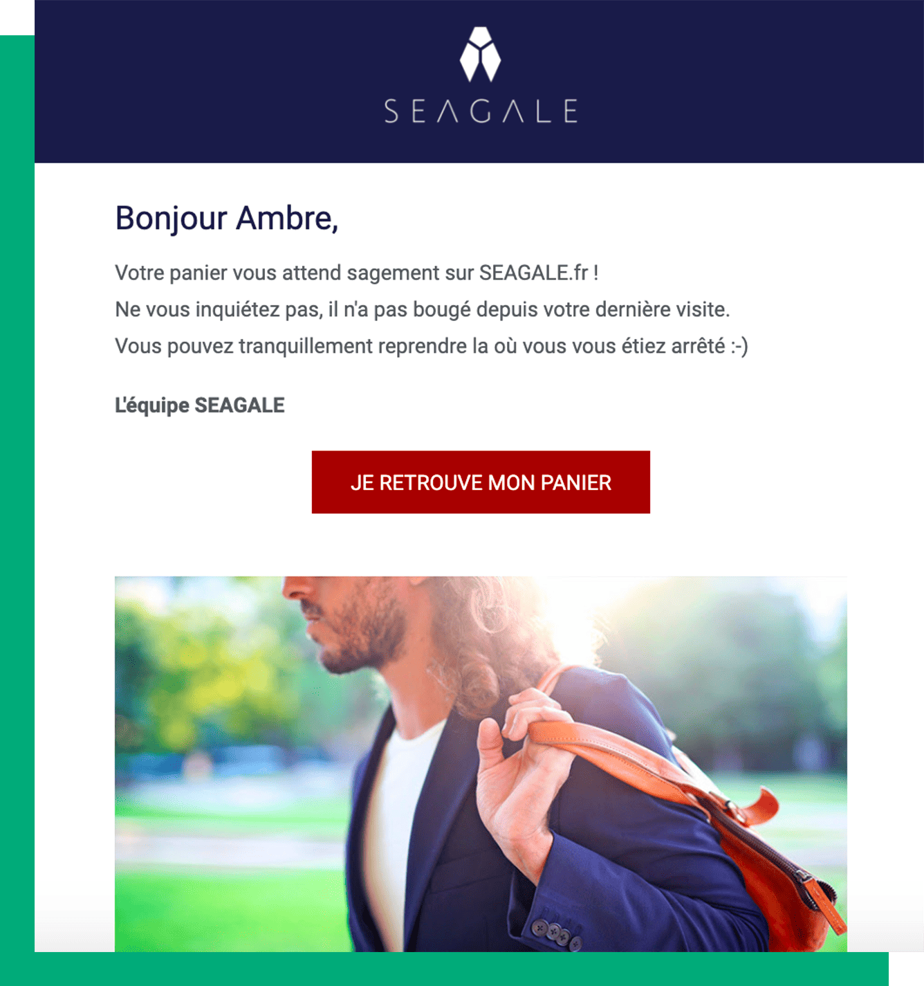 Mail relance panier abandonné