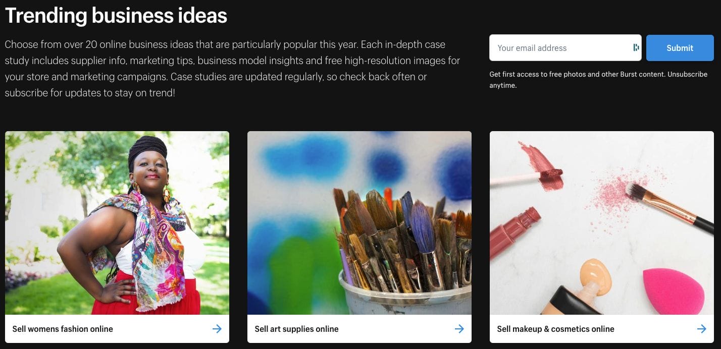 burst trending business ideas