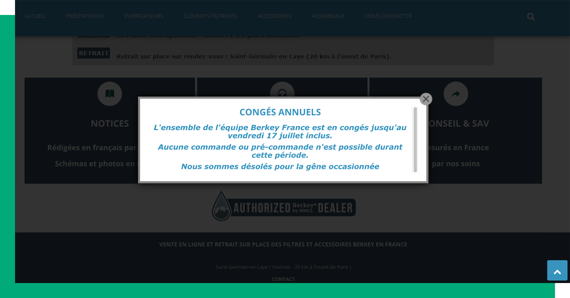 Berkey congés annuels