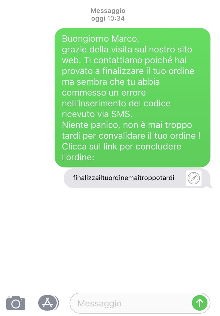 SMS personalizzati