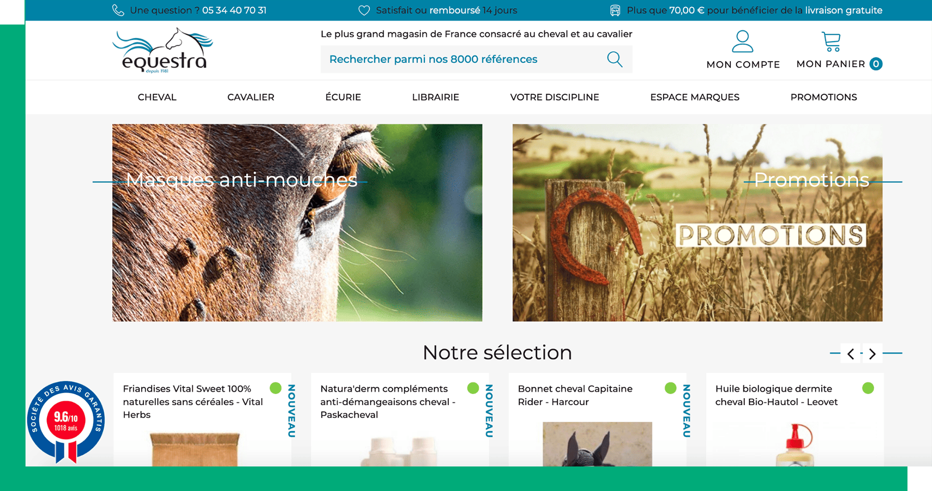 Equestra homepage