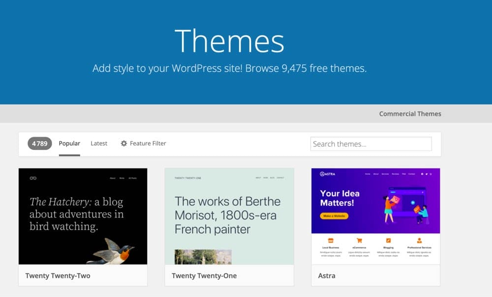 thèmes wordpress
